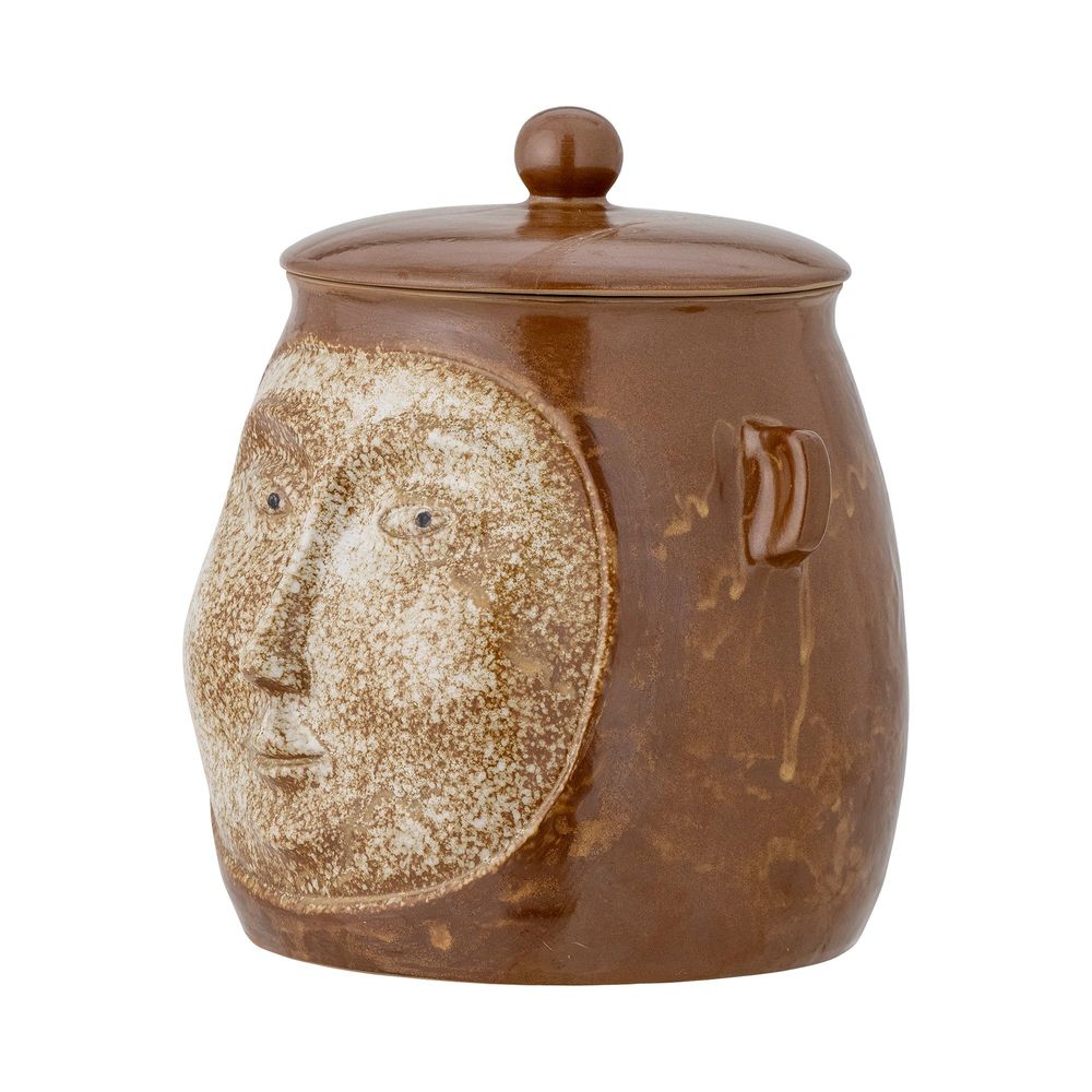 Boîtes de conservation - Avoe Cruche avec couvercle , Marron, Grès - CREATIVE COLLECTION