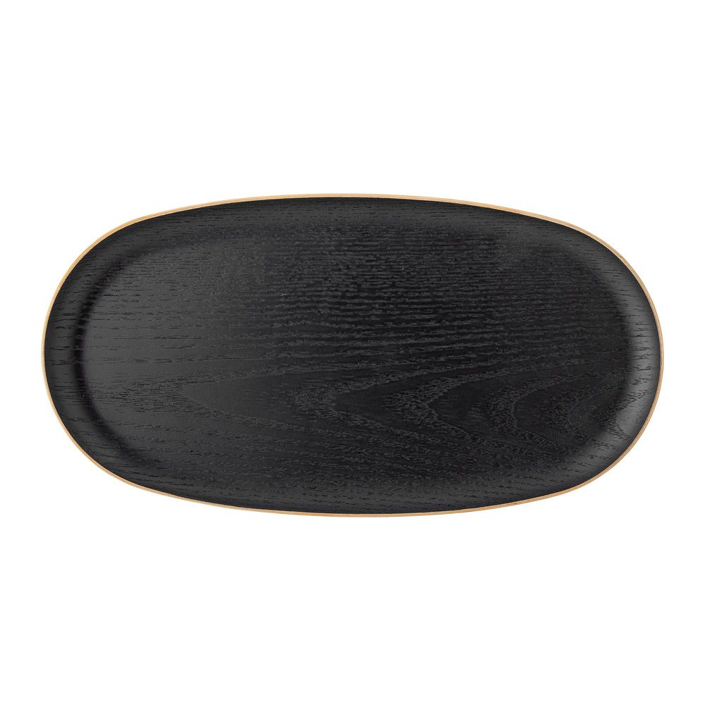 Trays - Leyton Tray, Black, Oak - BLOOMINGVILLE MULTIBRAND HOUSE