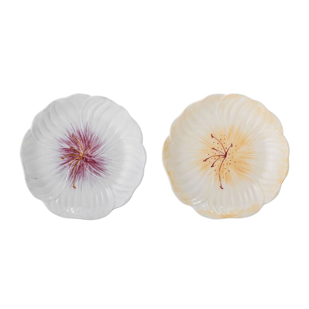 Everyday plates - Mimosa Plate, Purple, Stoneware Set of 2 - CREATIVE COLLECTION