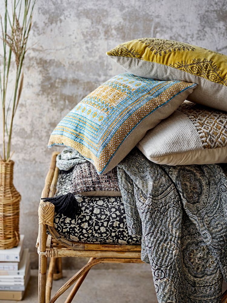 Coussins - Jerik Coussin, Noir, Coton - BLOOMINGVILLE MULTIBRAND HOUSE