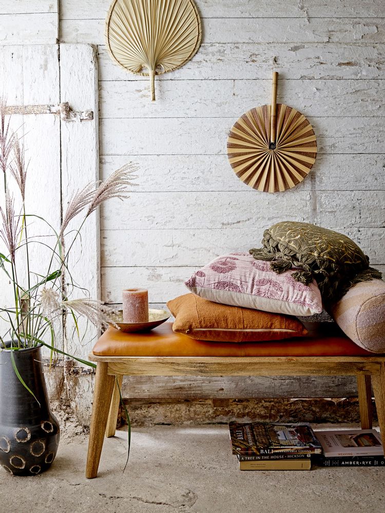 Cushions - Katrin Cushion, Brown, Recycled Cotton - BLOOMINGVILLE MULTIBRAND HOUSE