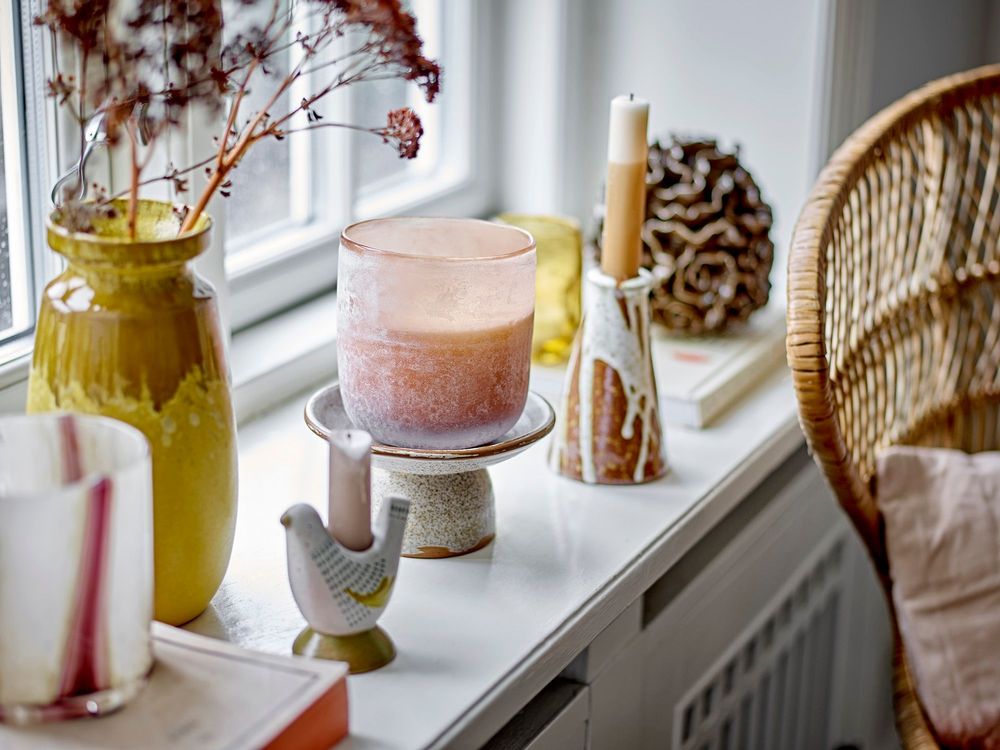 Bougeoirs et photophores - Reem Bougeoir, Marron, Grès Set of 2 - BLOOMINGVILLE MULTIBRAND HOUSE