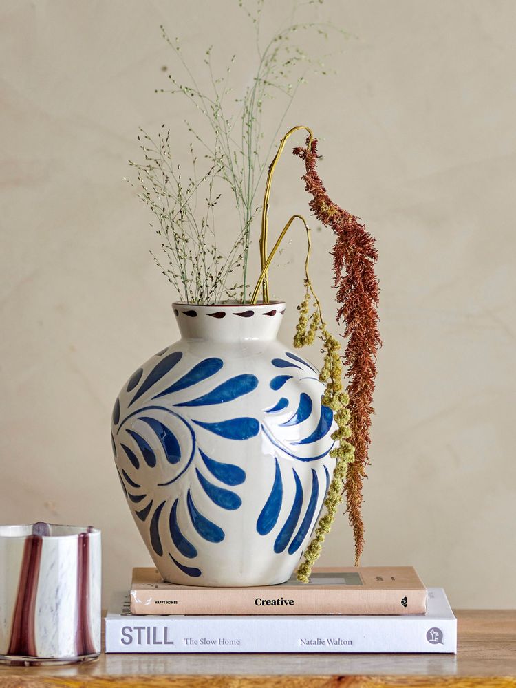 Vases - Heikki Vase, Blue, Grès - BLOOMINGVILLE MULTIBRAND HOUSE