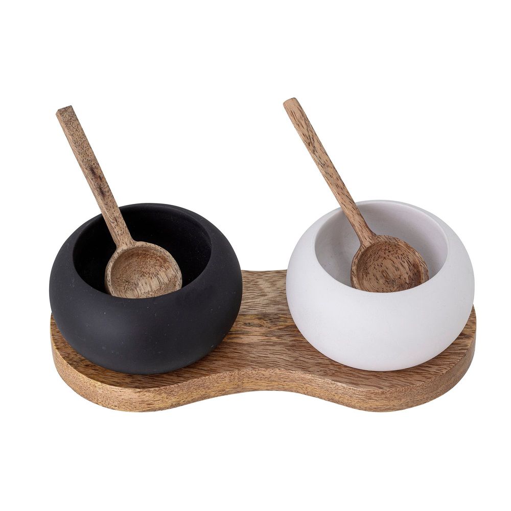 Kitchen utensils - Fig Salt & Pepper Jar, Black, Mango Set - CREATIVE COLLECTION