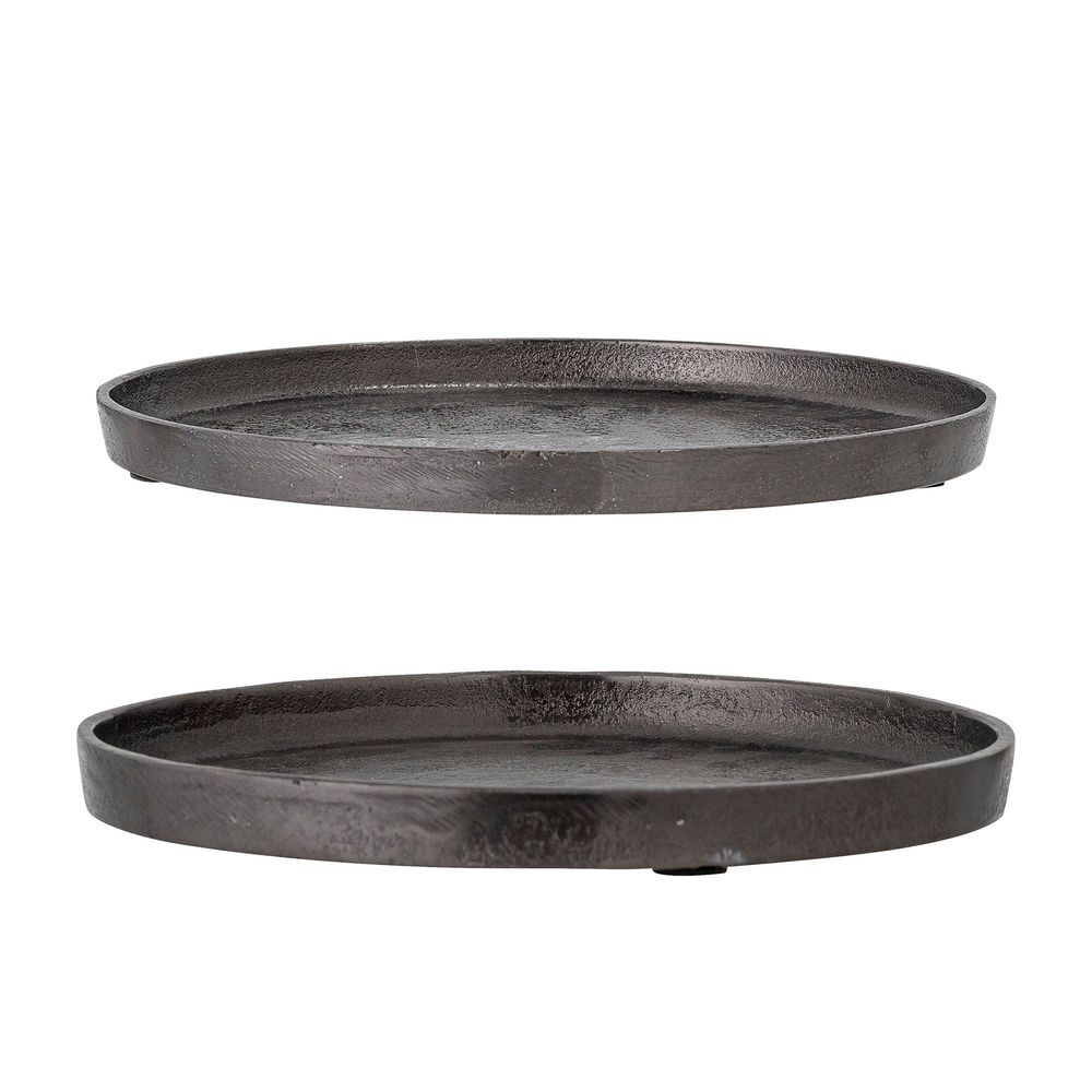 Trays - Colombo Tray, Black, Metal Set of 2 - BLOOMINGVILLE MULTIBRAND HOUSE