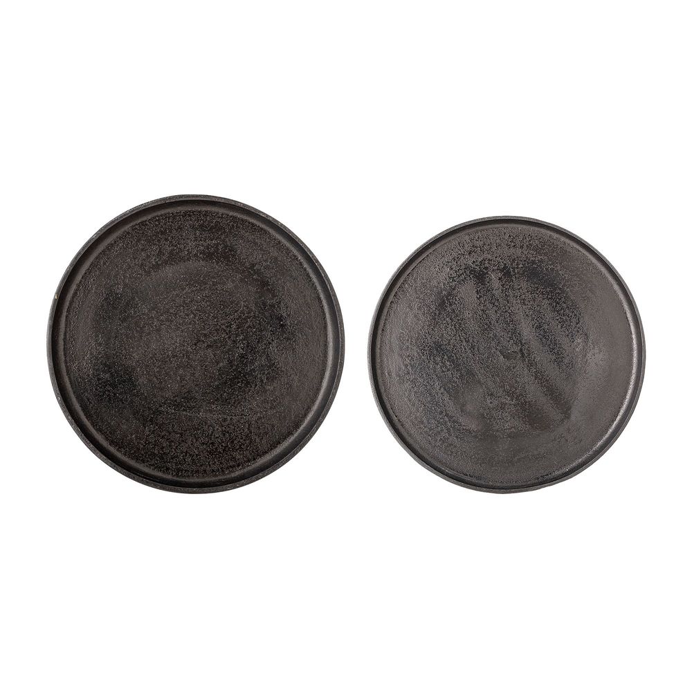 Trays - Colombo Tray, Black, Metal Set of 2 - BLOOMINGVILLE MULTIBRAND HOUSE