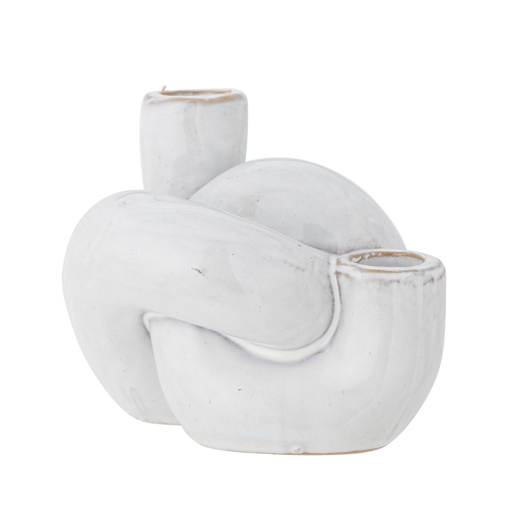Bougeoirs et photophores - Haydn Bougeoir, Blanc, Grès - BLOOMINGVILLE MULTIBRAND HOUSE