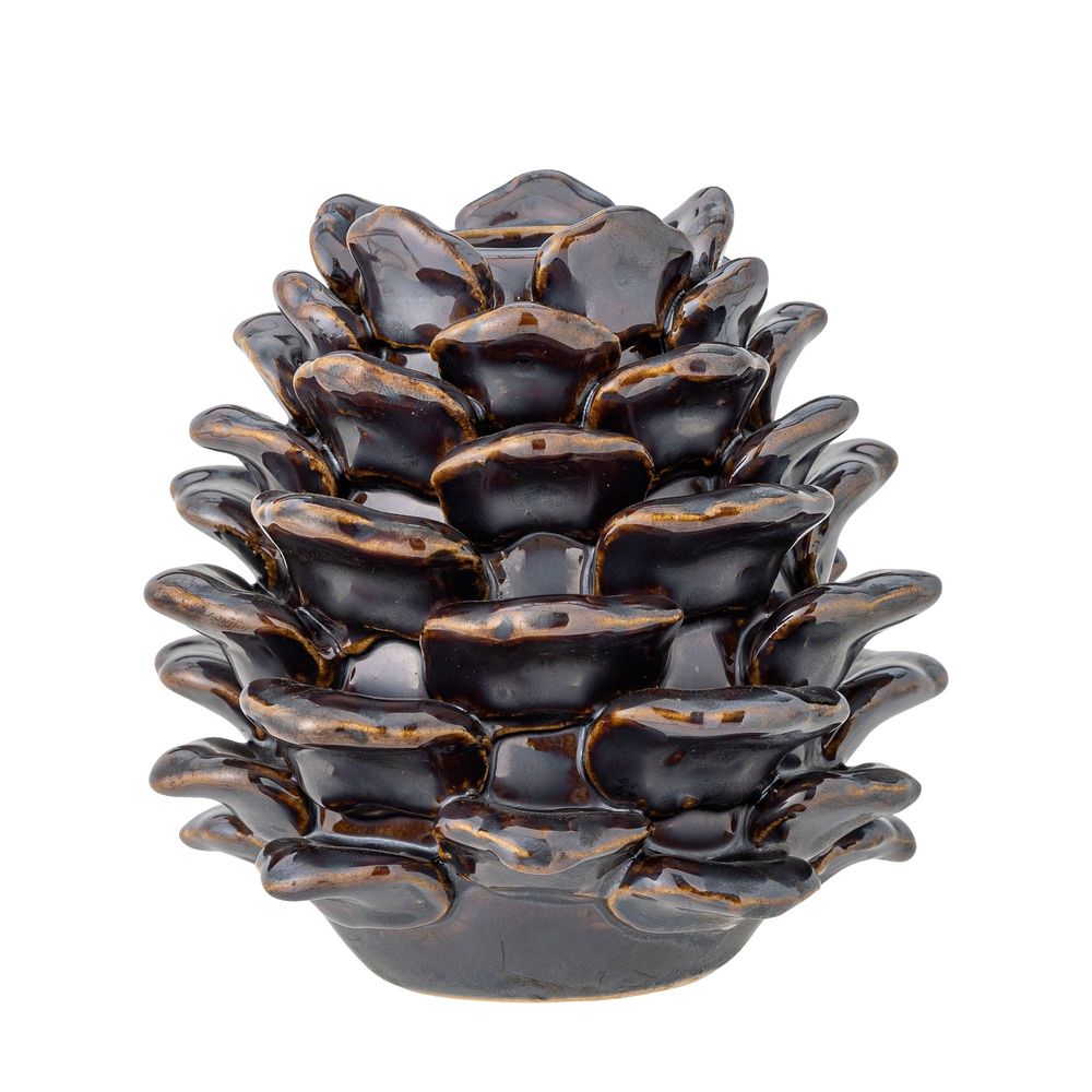 Bougeoirs et photophores  - Pine Bougeoir, Marron, Grès  - BLOOMINGVILLE MULTIBRAND HOUSE