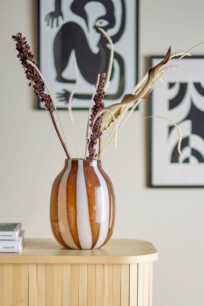 Vases - Mayah Vase, Marron, Verre - BLOOMINGVILLE MULTIBRAND HOUSE