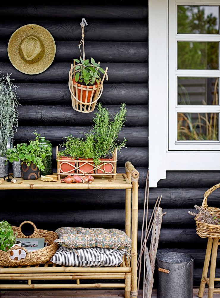 Flower pots - Avo Deco Flowerpot, Black, Terracotta - BLOOMINGVILLE MULTIBRAND HOUSE