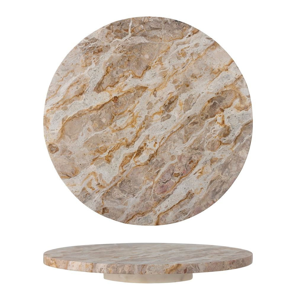 Plateaux - Nuni Plateau tournant, Marron, Marbre - BLOOMINGVILLE MULTIBRAND HOUSE