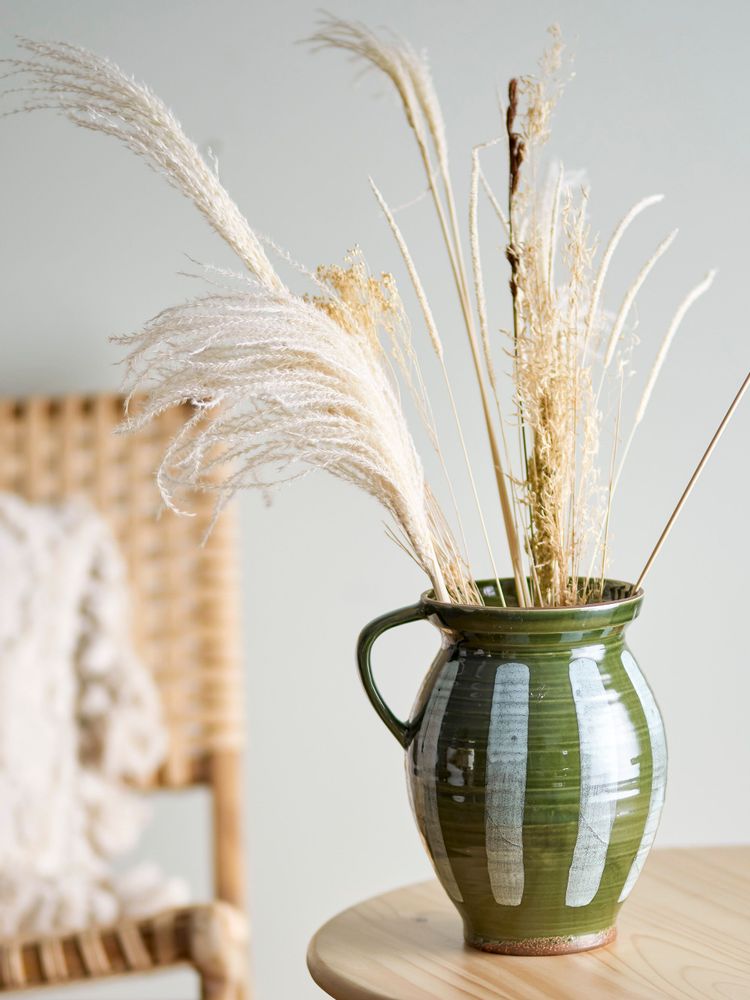 Vases - Frigg Vase, Verte, Grès - BLOOMINGVILLE MULTIBRAND HOUSE