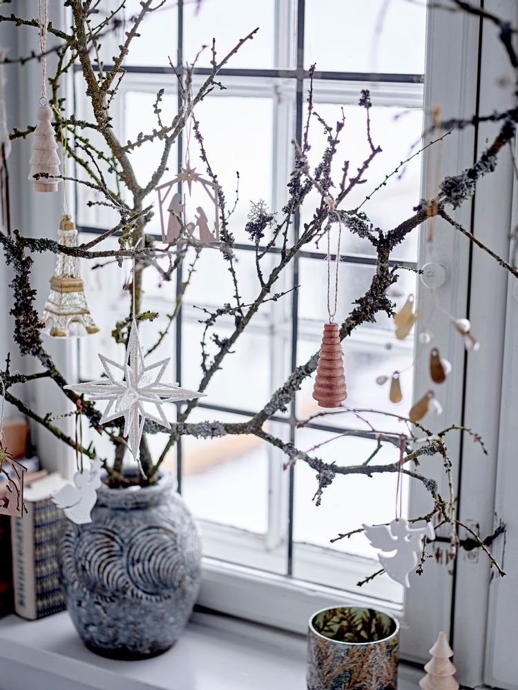 Guirlandes et boules de Noël - Lisia Bibelot, Blanc, Grès Set of 2 - BLOOMINGVILLE MULTIBRAND HOUSE