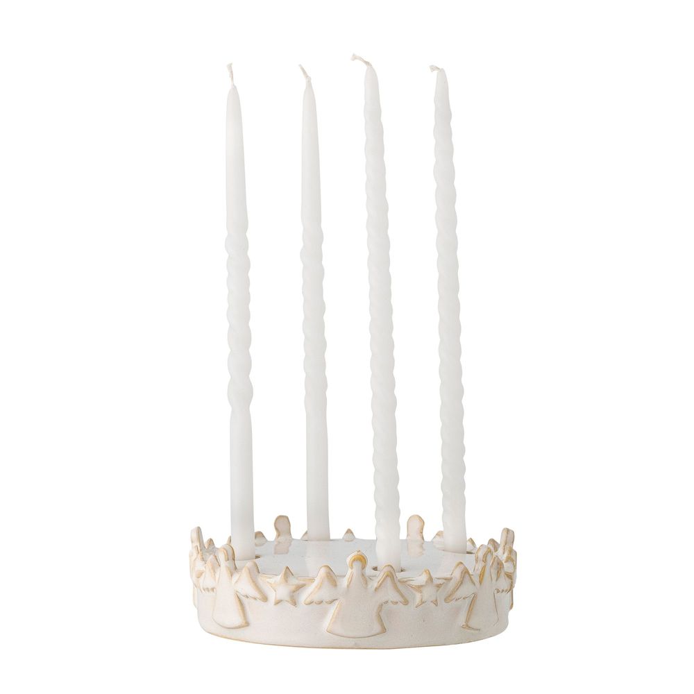 Bougeoirs et photophores - Starry Bougeoir, Blanc, Grès - BLOOMINGVILLE MULTIBRAND HOUSE