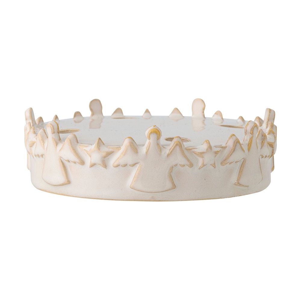 Bougeoirs et photophores - Starry Bougeoir, Blanc, Grès - BLOOMINGVILLE MULTIBRAND HOUSE