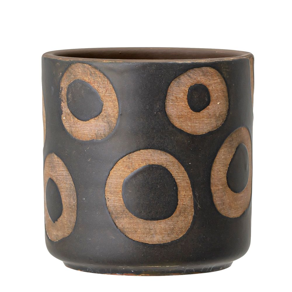 Flower pots - Avo Deco Flowerpot, Black, Terracotta - BLOOMINGVILLE MULTIBRAND HOUSE