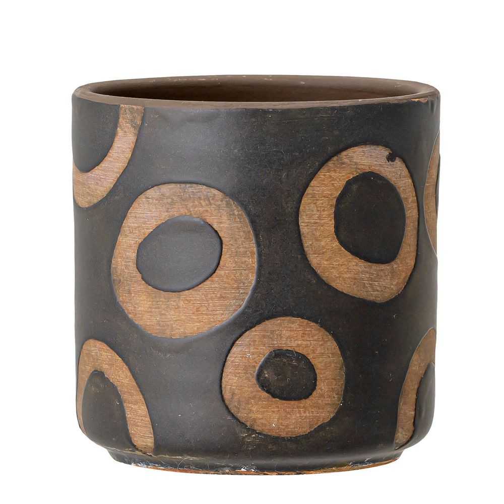 Flower pots - Avo Deco Flowerpot, Black, Terracotta - BLOOMINGVILLE MULTIBRAND HOUSE