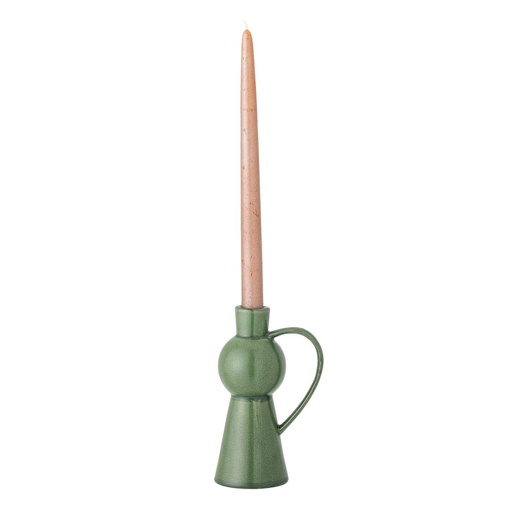 Bougeoirs et photophores  - Fija Bougeoir, Verte, Grès  - BLOOMINGVILLE MULTIBRAND HOUSE