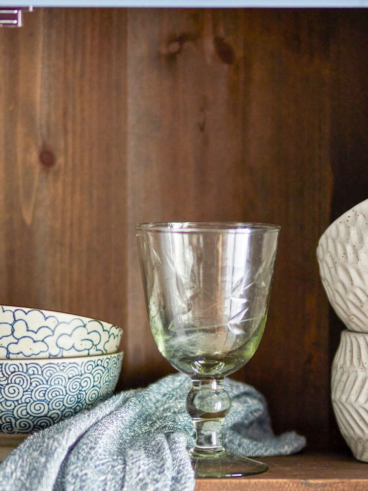 Glass - Rhina Wine Glass, Clear, Recycled Glass  - CREATIVE COLLECTION