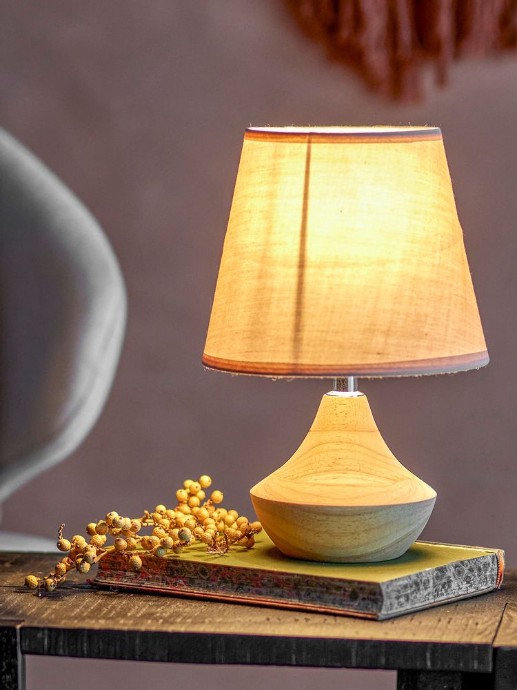 Table lamps - Panola Table lamp, Nature, Rubberwood - CREATIVE COLLECTION