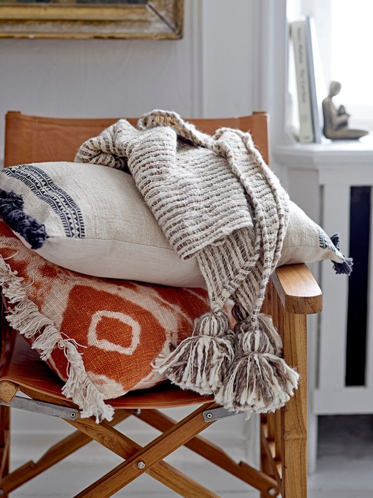 Cushions - Ester Cushion, Orange, Cotton - BLOOMINGVILLE