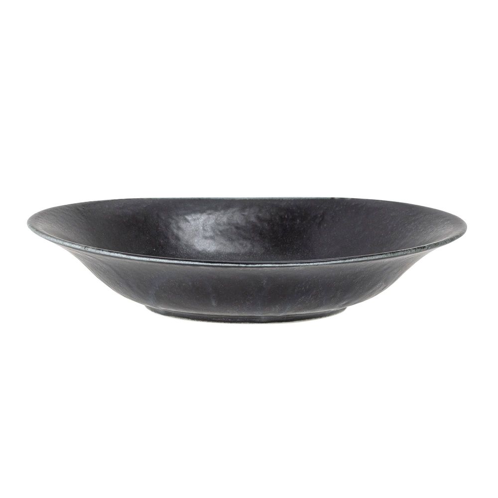 Everyday plates - Yoko Soup Plate, Black, Porcelain Set of 4 - BLOOMINGVILLE MULTIBRAND HOUSE