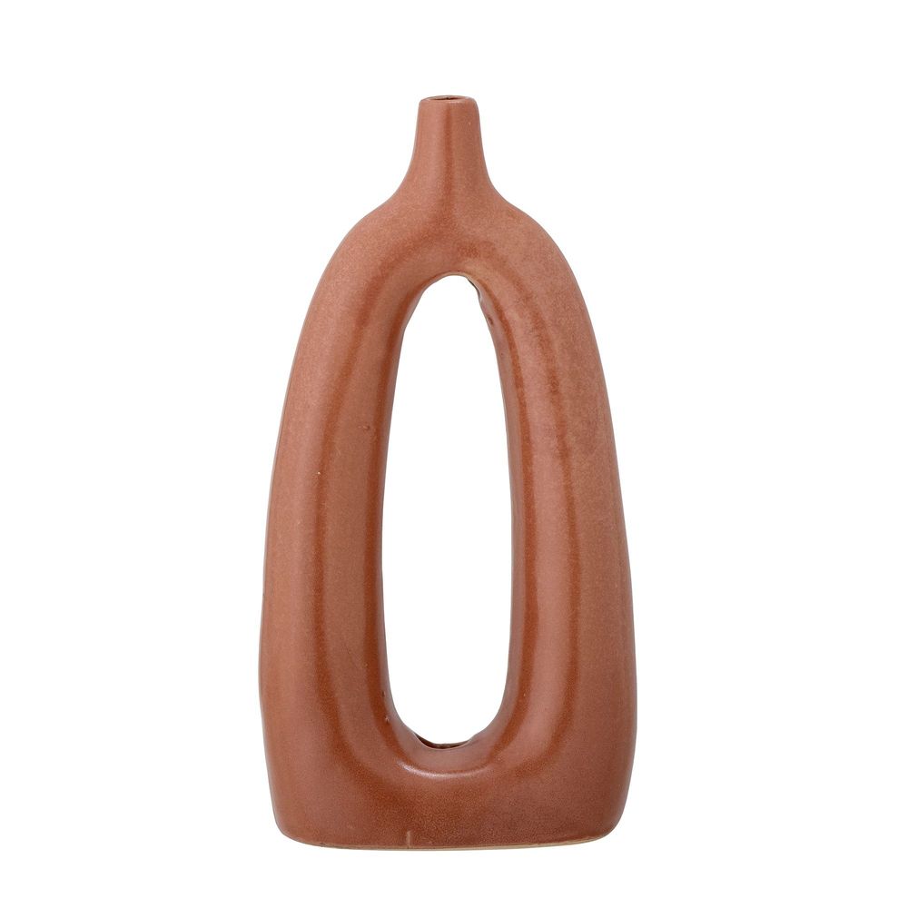 Vases - Baldrian Deco Vase, Orange, Stoneware - BLOOMINGVILLE MULTIBRAND HOUSE