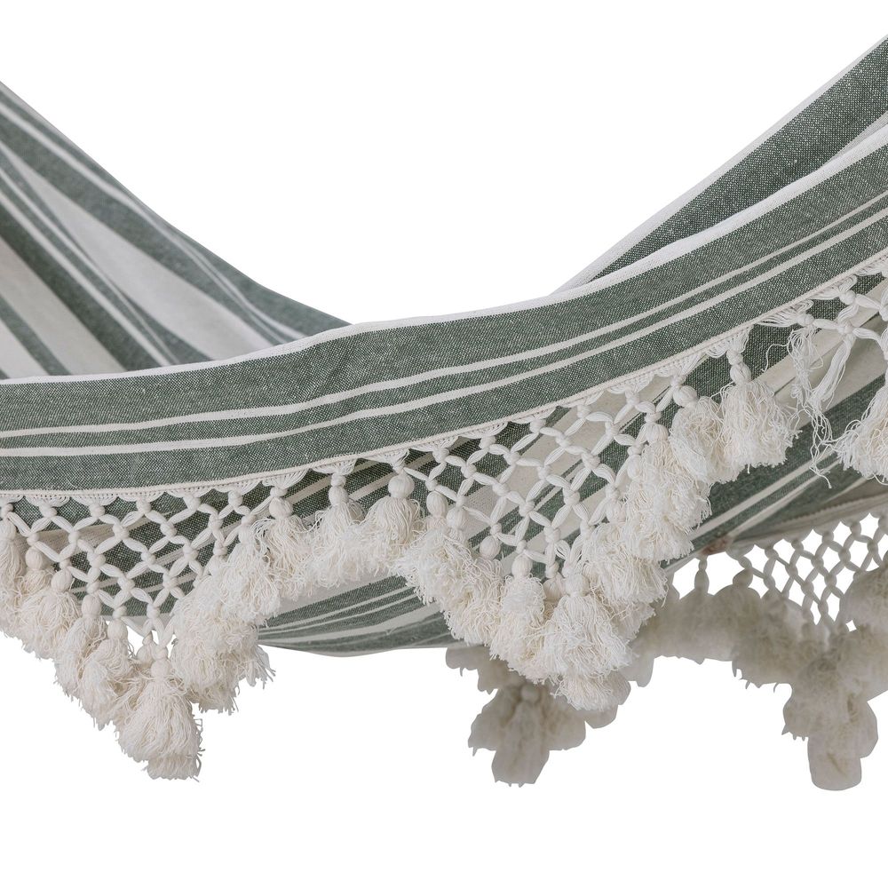 Outdoor decorative accessories - Cruz Hammock, Green, Cotton - BLOOMINGVILLE MULTIBRAND HOUSE