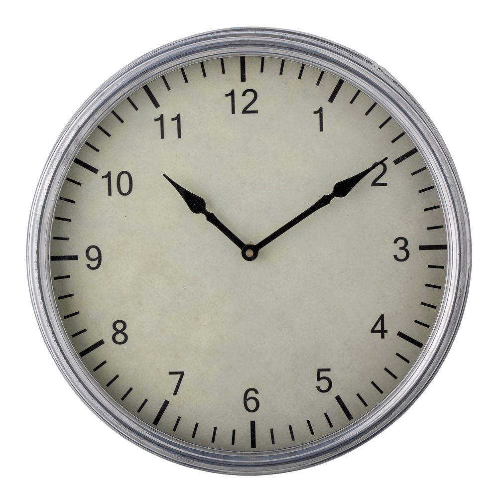 Clocks - Mehdi Wall Clock, Silver, Metal - BLOOMINGVILLE MULTIBRAND HOUSE