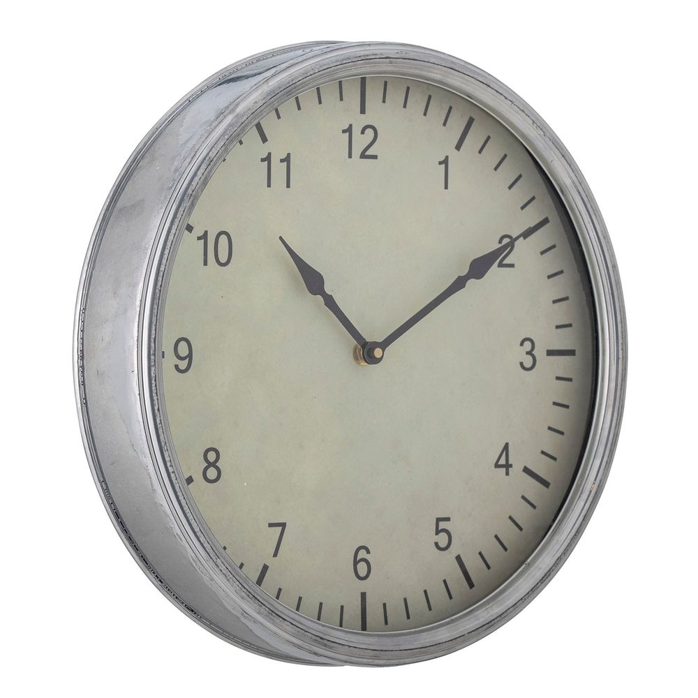Clocks - Mehdi Wall Clock, Silver, Metal - BLOOMINGVILLE MULTIBRAND HOUSE
