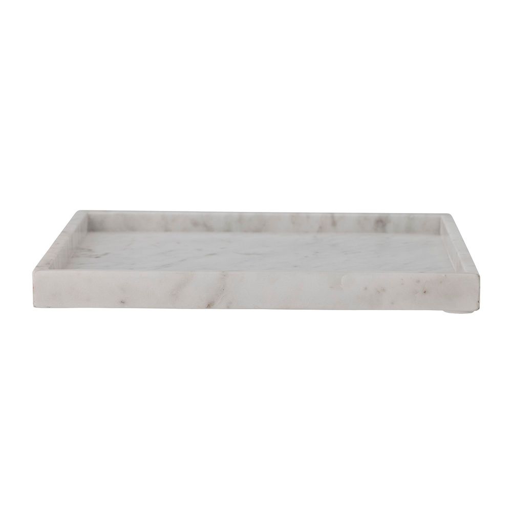 Trays - Majsa Tray, White, Marble - BLOOMINGVILLE MULTIBRAND HOUSE