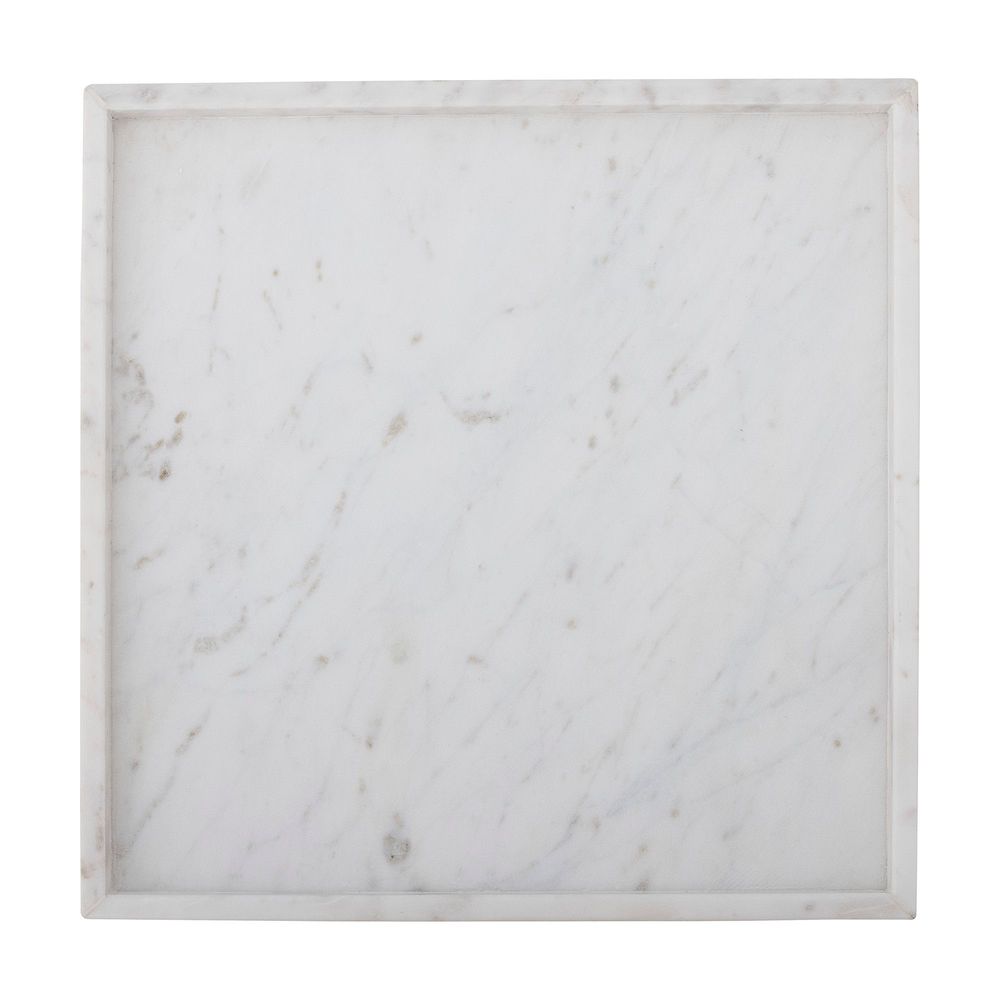 Trays - Majsa Tray, White, Marble - BLOOMINGVILLE MULTIBRAND HOUSE