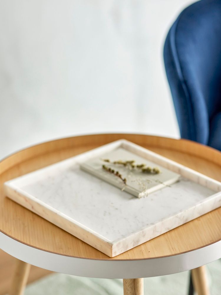 Trays - Majsa Tray, White, Marble - BLOOMINGVILLE MULTIBRAND HOUSE