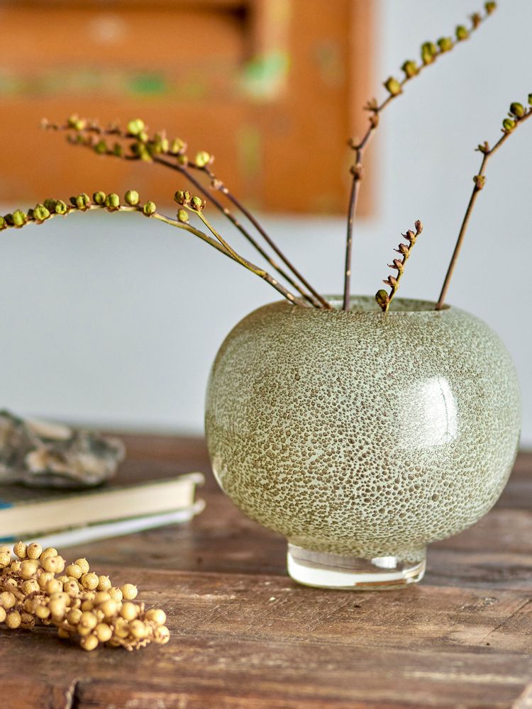 Vases - Saia Vase, Gold, Glass - CREATIVE COLLECTION
