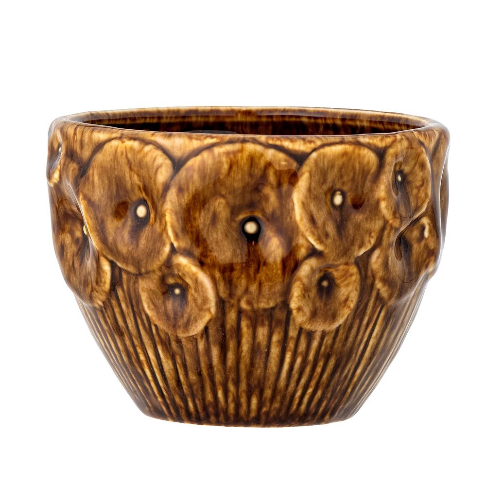 Pots de fleurs - Rokaya Pot de fleurs, Marron, Grès - CREATIVE COLLECTION