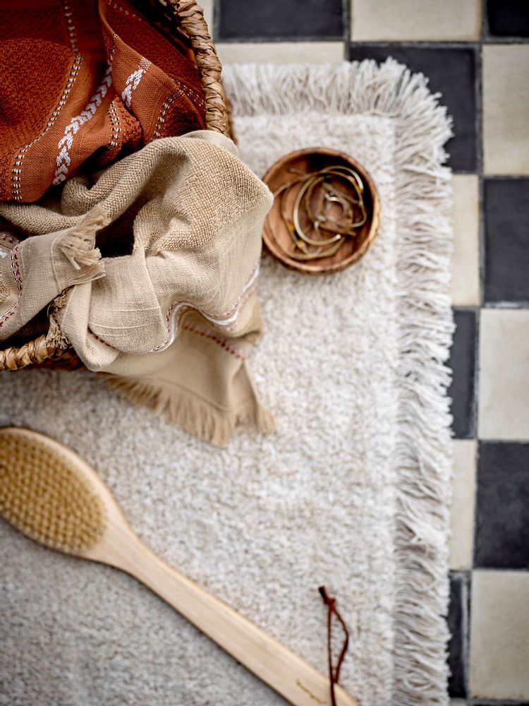 Bathroom storage - Alobo Bath Mat, Nature, Cotton - BLOOMINGVILLE MULTIBRAND HOUSE