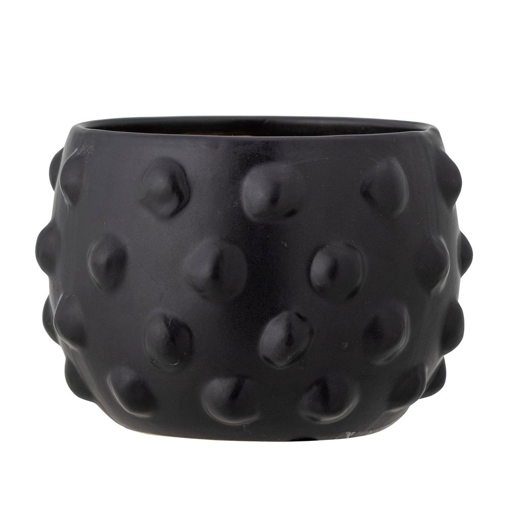 Flower pots - Parvin Deco Flowerpot, Black, Terracotta - BLOOMINGVILLE MULTIBRAND HOUSE