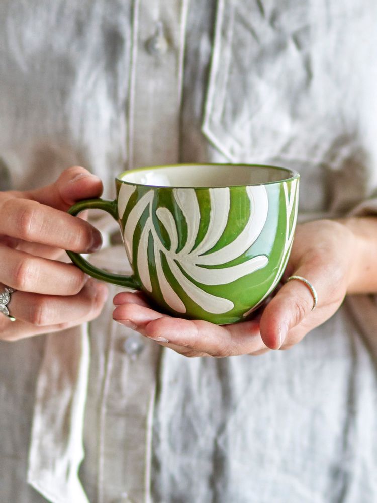 Tasses et mugs - Heikki Tasse, Verte, Grès - BLOOMINGVILLE MULTIBRAND HOUSE
