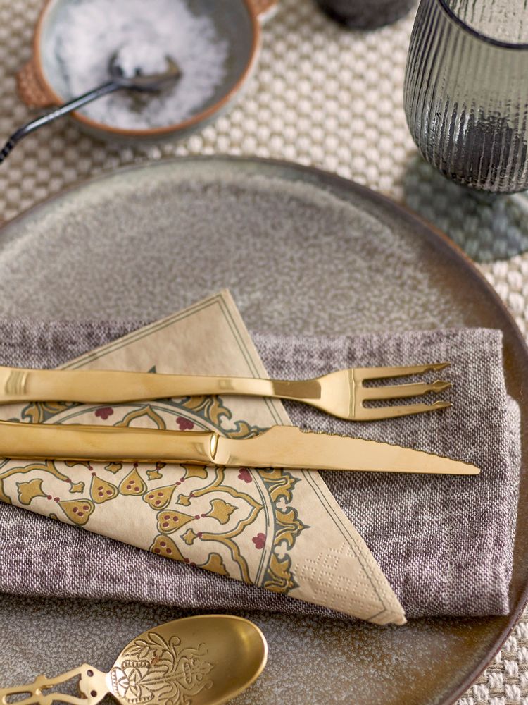 Napkins - Betri Napkin, Brown, FSC® Mix, Papier Pack of 20 - BLOOMINGVILLE MULTIBRAND HOUSE