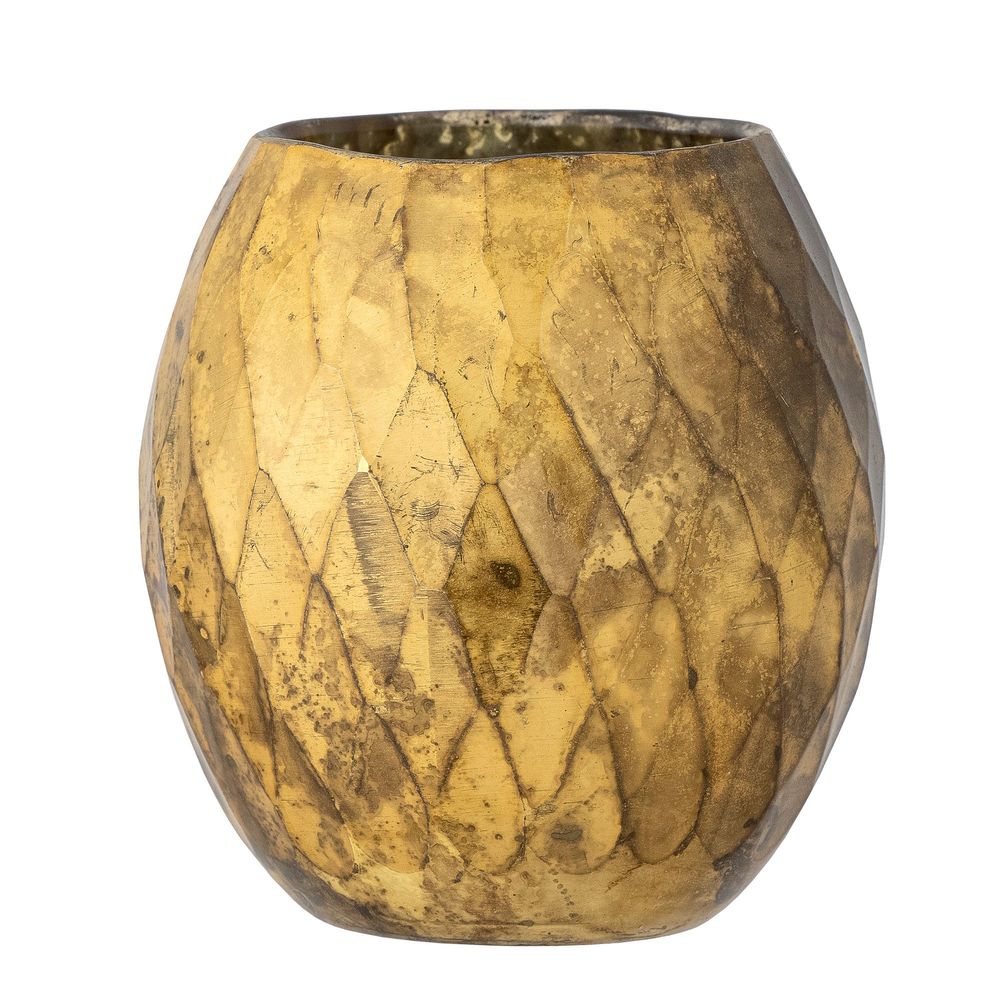 Bougeoirs et photophores - Karissa Photophore, Or, Verre - BLOOMINGVILLE MULTIBRAND HOUSE