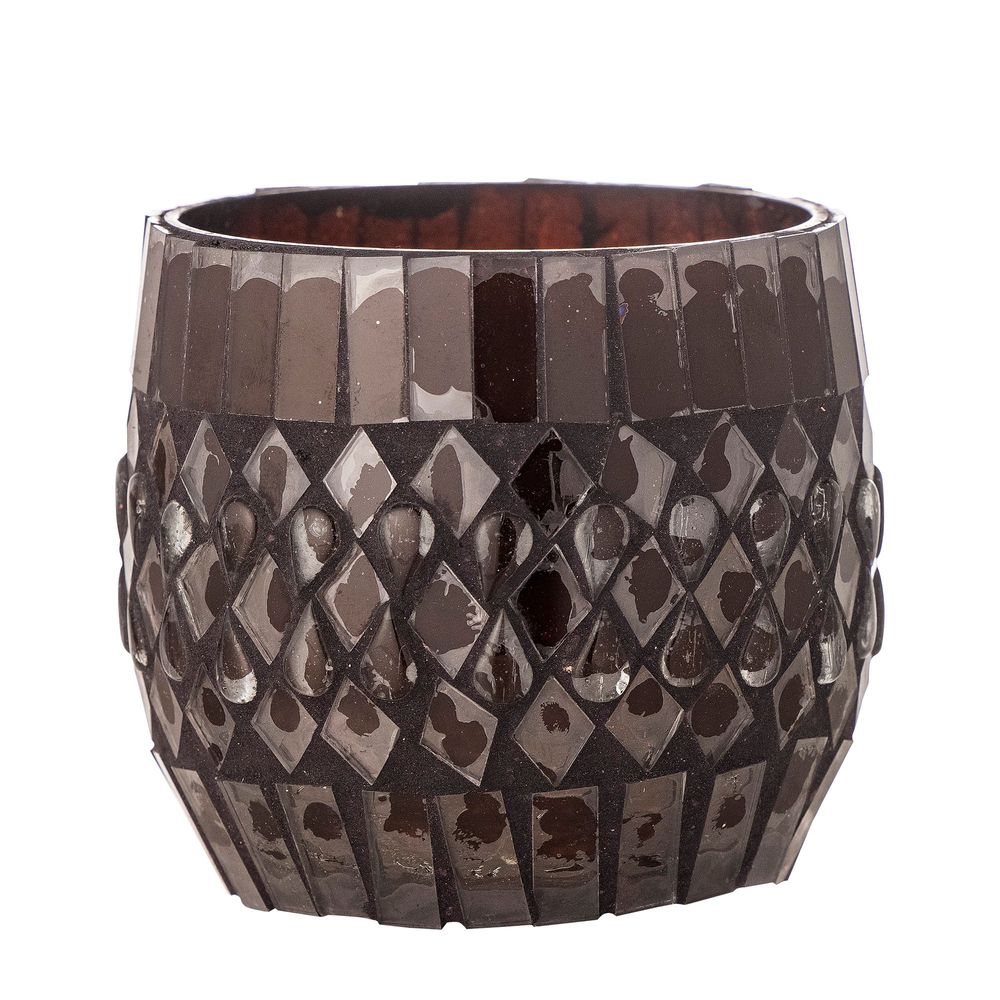 Bougeoirs et photophores - Evaline Photophore, Marron, Verre recyclé - CREATIVE COLLECTION