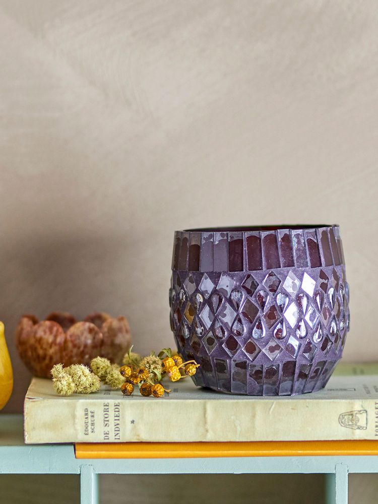Bougeoirs et photophores - Evaline Photophore, Marron, Verre recyclé - CREATIVE COLLECTION