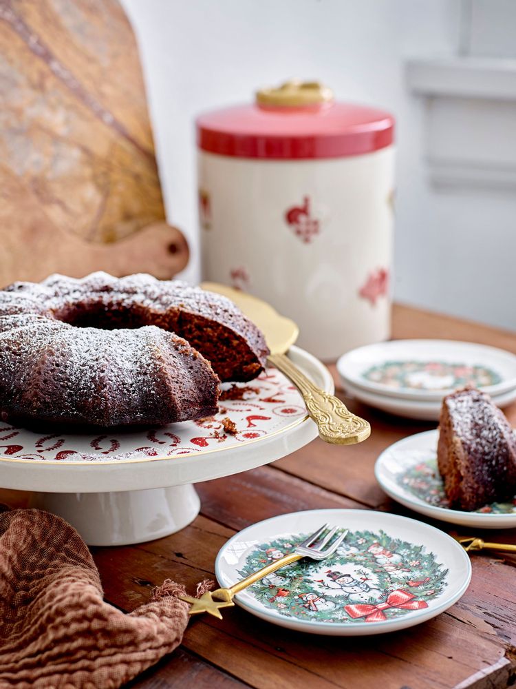 Boîtes de conservation - Yule Cruche avec couvercle , Rouge, Grès - BLOOMINGVILLE MULTIBRAND HOUSE