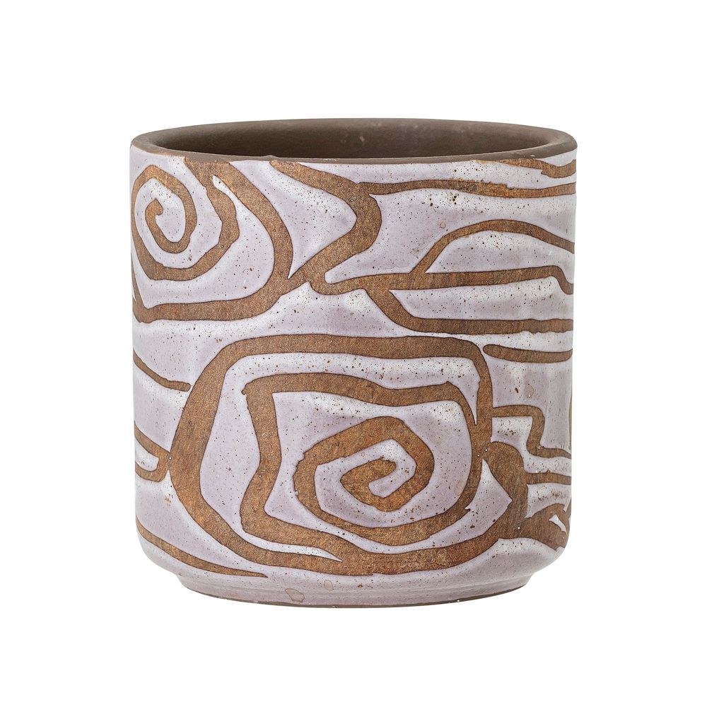 Flower pots - Lija Deco Flowerpot, White, Terracotta  - BLOOMINGVILLE MULTIBRAND HOUSE