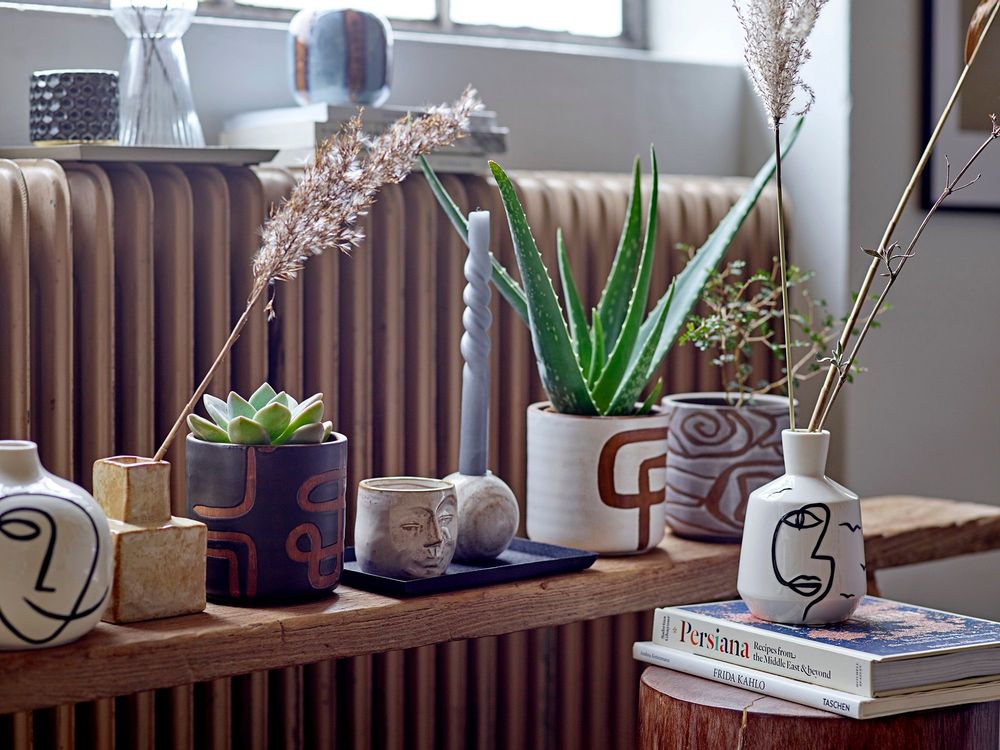 Flower pots - Lija Deco Flowerpot, White, Terracotta  - BLOOMINGVILLE MULTIBRAND HOUSE