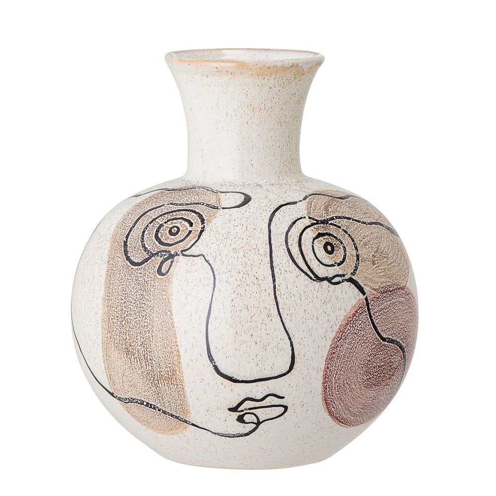 Vases - Irini Vase, Blanc, Grès - BLOOMINGVILLE MULTIBRAND HOUSE