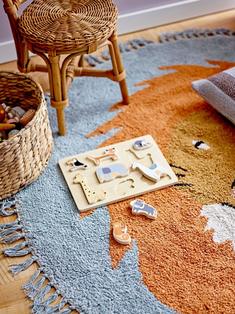 Coussins - Nann Coussin, Marron, Coton recyclé - BLOOMINGVILLE MINI