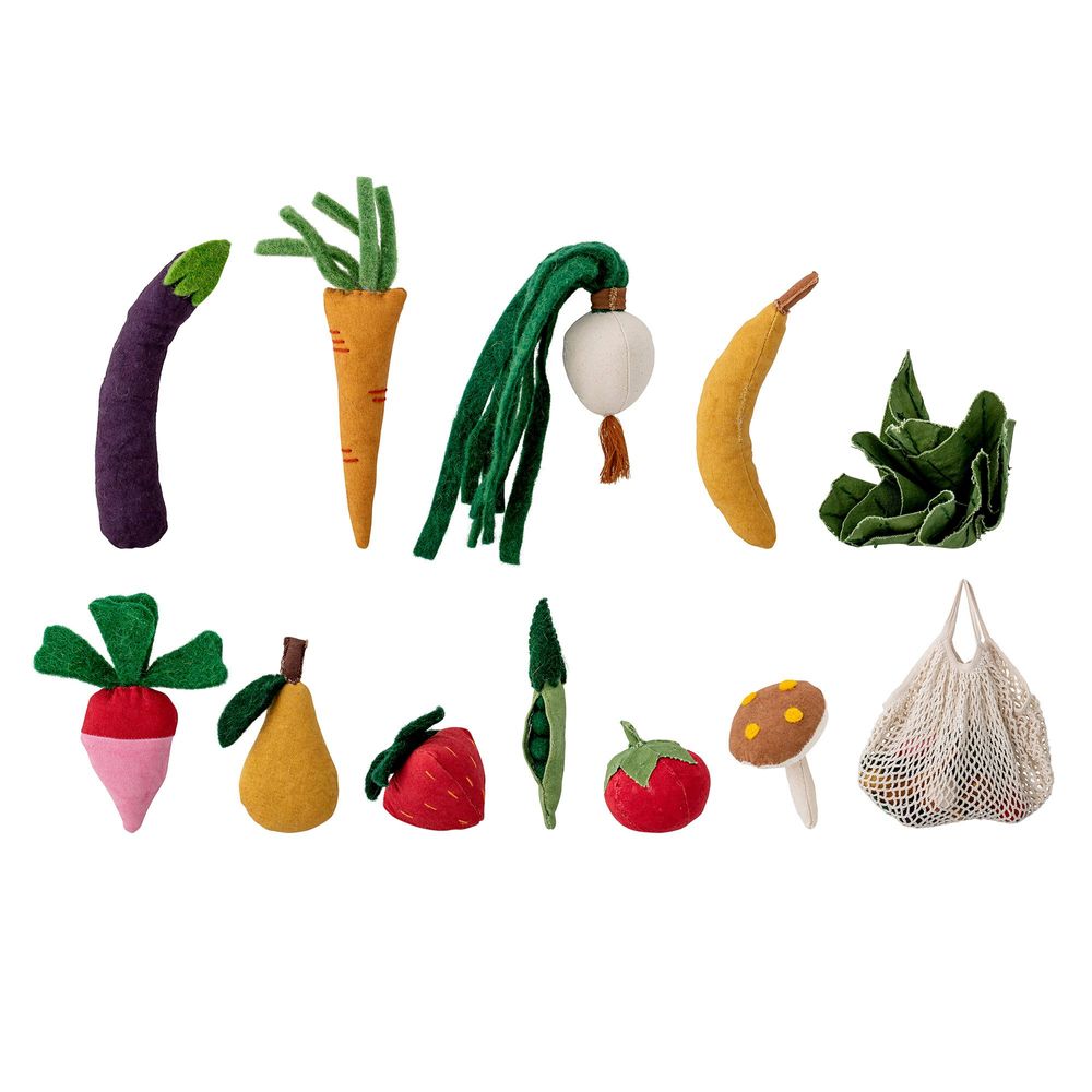 Toys - Elhardt Play Set, Vegetables, Yellow, Cotton Set of 12 - BLOOMINGVILLE MINI