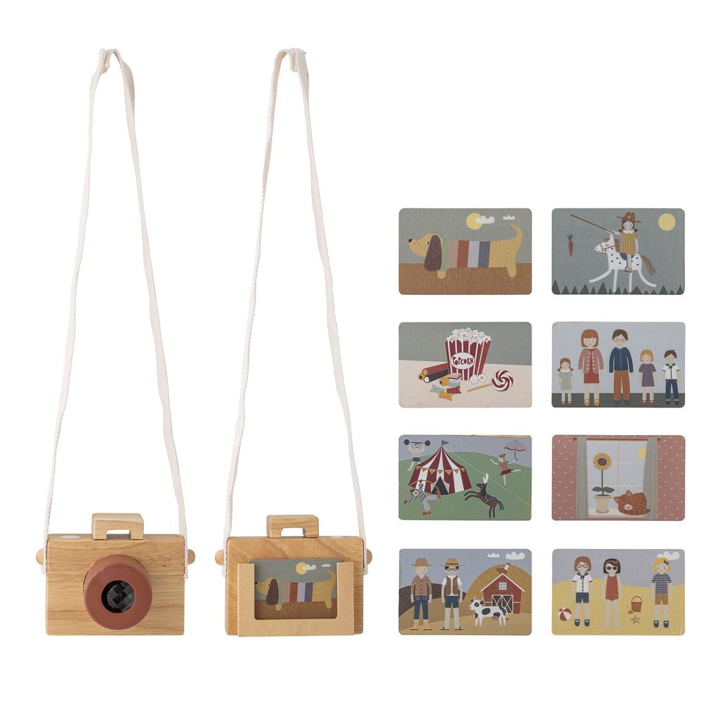 Jouets enfants - Dalton Appareil photo en jouet, Nature, FSC® 100% , Rubberwood Set of 5 - BLOOMINGVILLE MINI