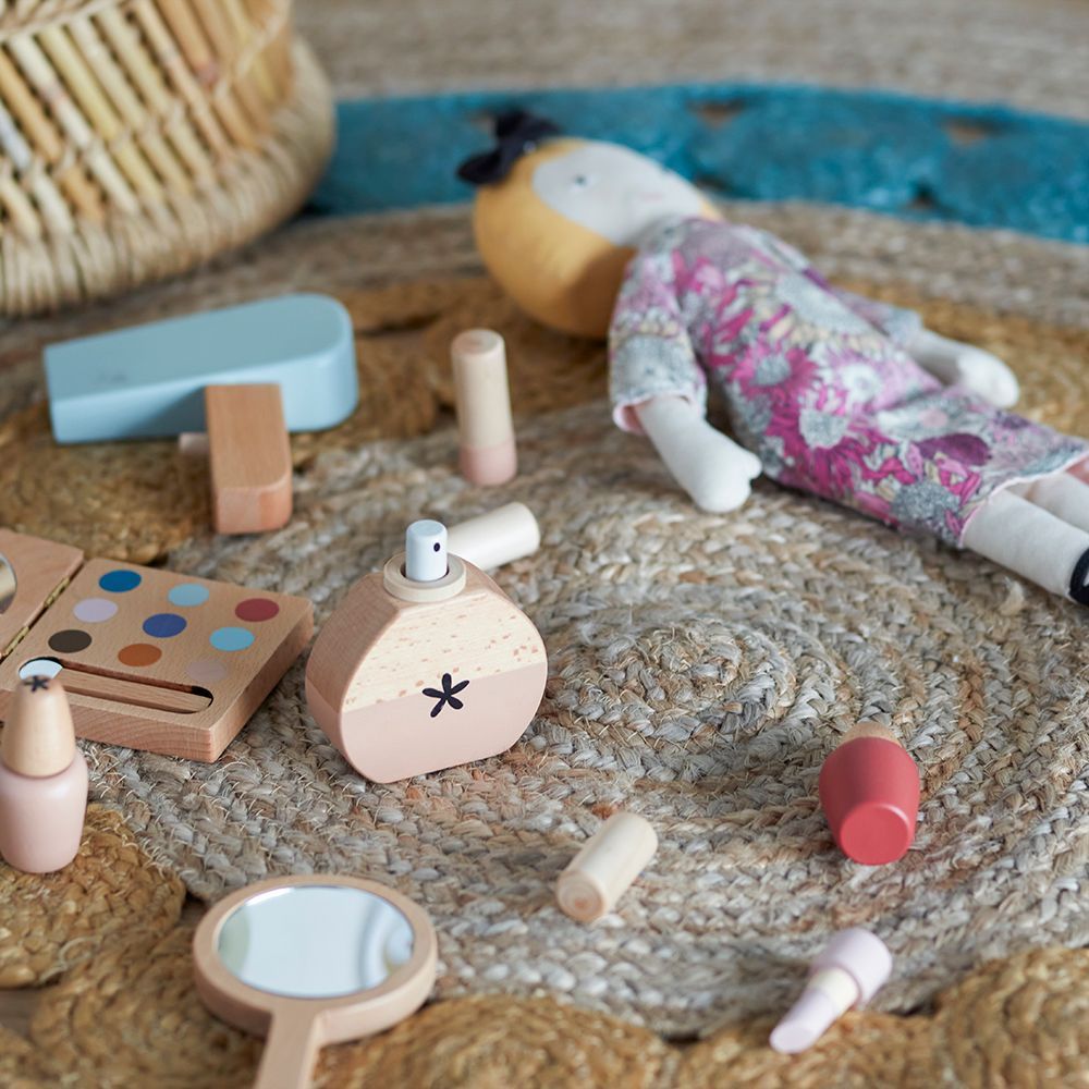 Toys - Daisy Toy Make-up set, Rose, Beech Set of 11 - BLOOMINGVILLE MINI